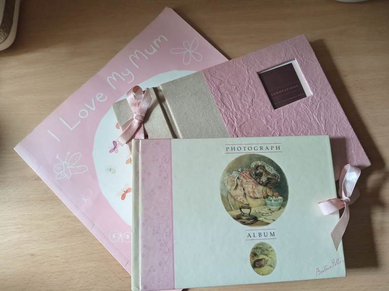 Lovely Pink Photo Albums and Memory Book – Good Condition