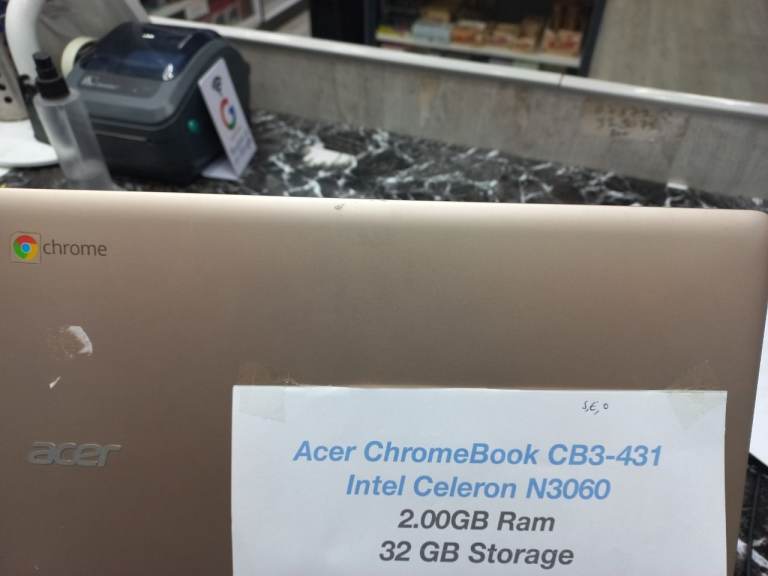 Acer cb3-431, 2gb ram, 32gb storage chromebook