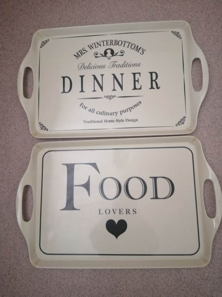 Two Plastic Trays