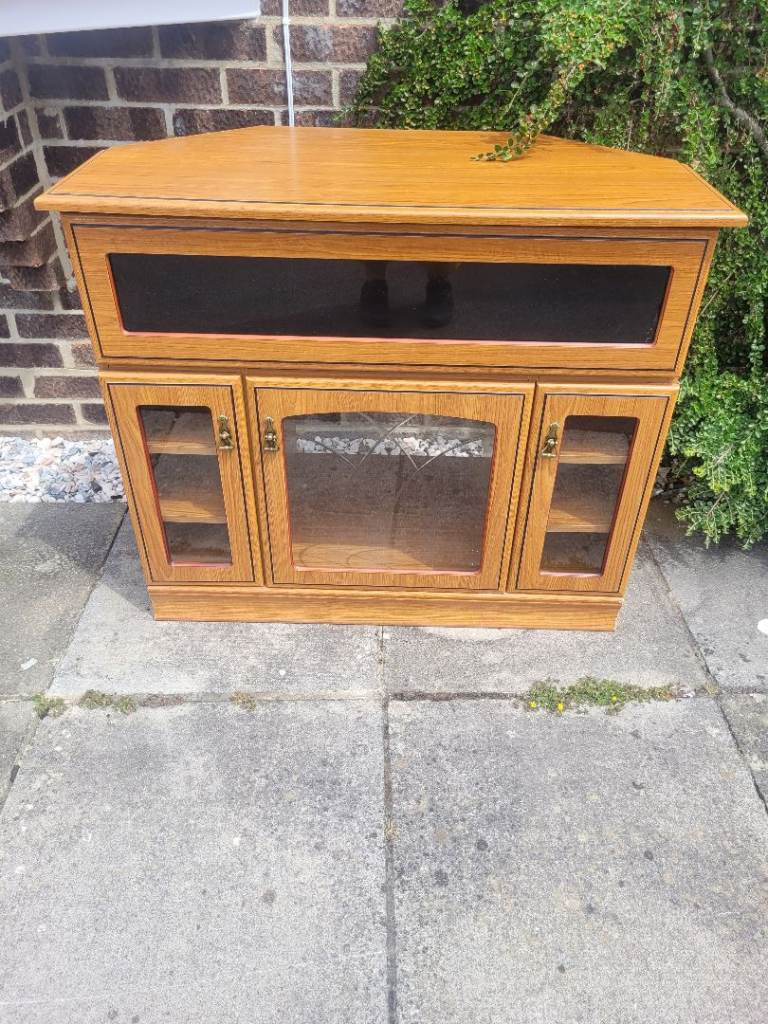 Corner tv unit and Corner glass cabinet 