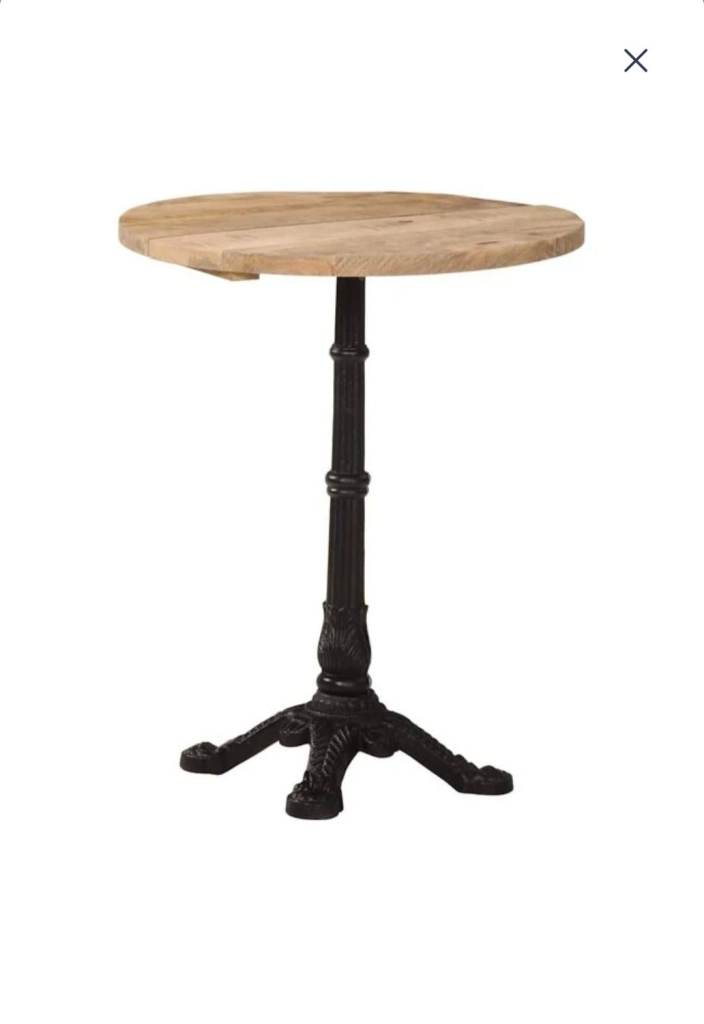 Brand new mango wood bistro table