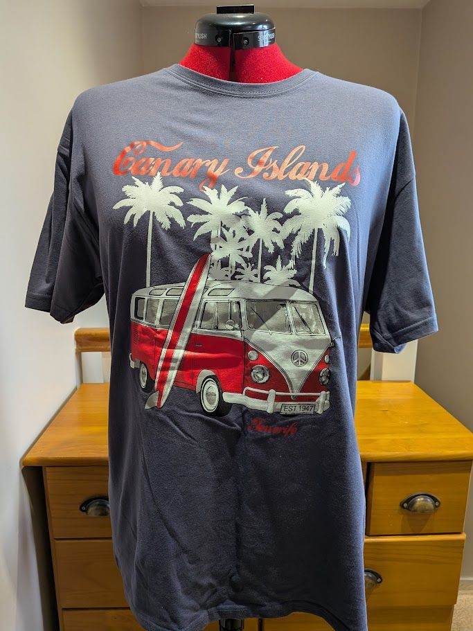 Canary Island VW Camper Van T-Shirt. 