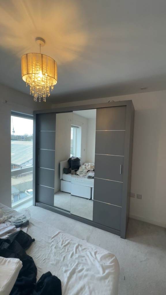 SLIDING MIRROR WARDROBE PAY AFTER ASSEMBLING 