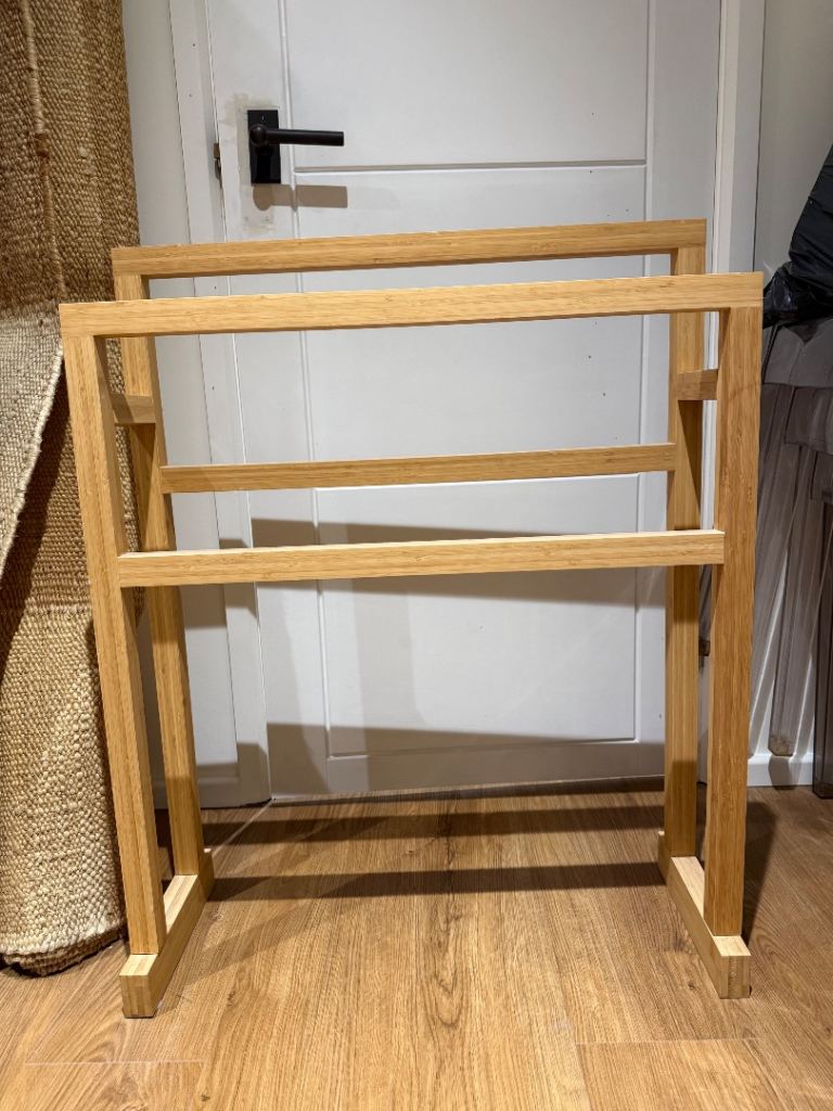 The Conran Shop Wooden Freestanding Towel Rack / Towel Stand