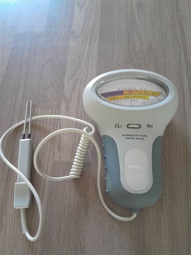 2 in 1 pH and Cl2 Water Tester Level Meter for Swimming Pool Spa Water Quality Monitor