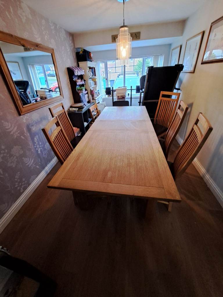 Oak dining table