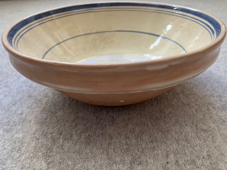 Italian Artisan Part Glazed Clay Bowl