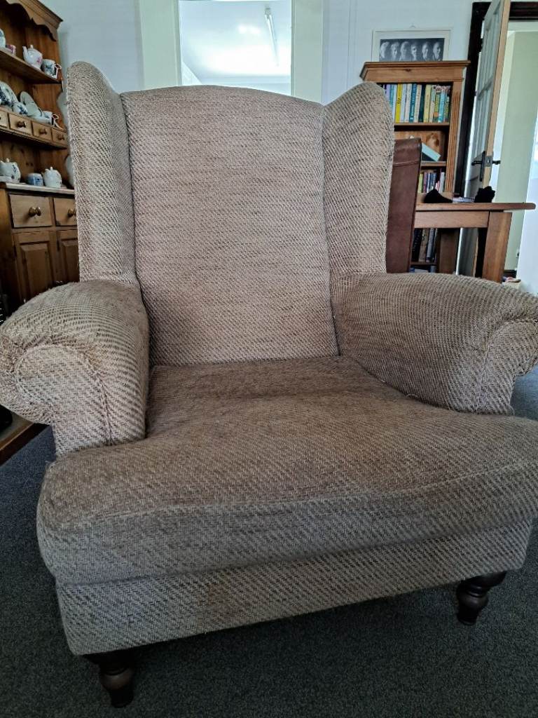 Comfy Beige Armchair - Good Condition