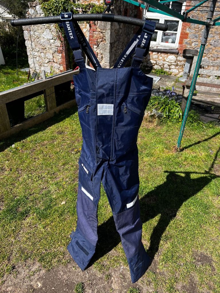 Sailing salopettes. S/M boating yachting cleaning