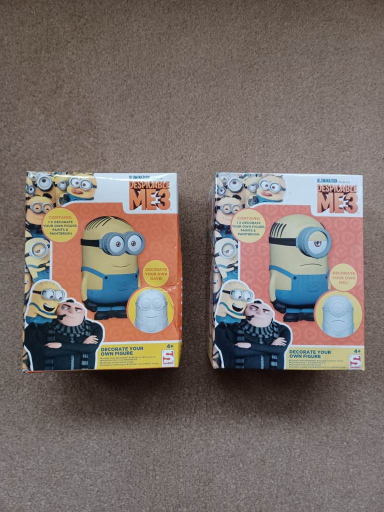 2 New Minion Despicable Me Decorate Your Own Figures