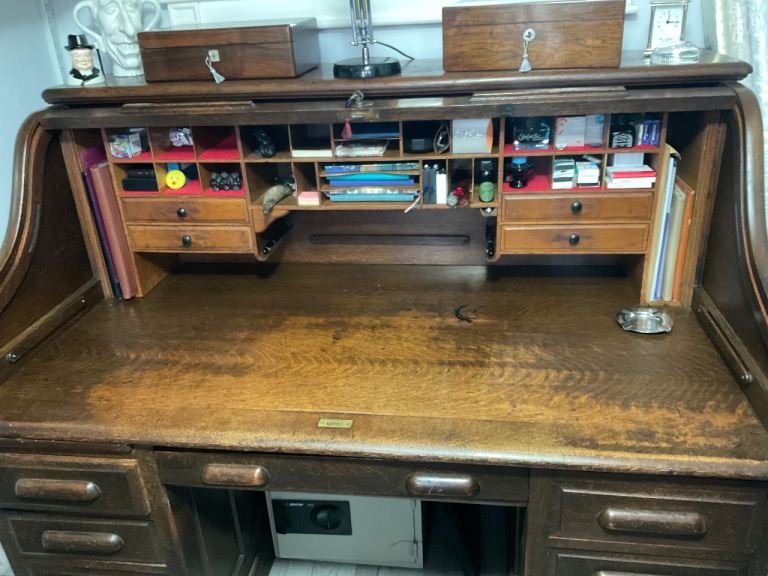 Stunning large antique Tambour desk 
