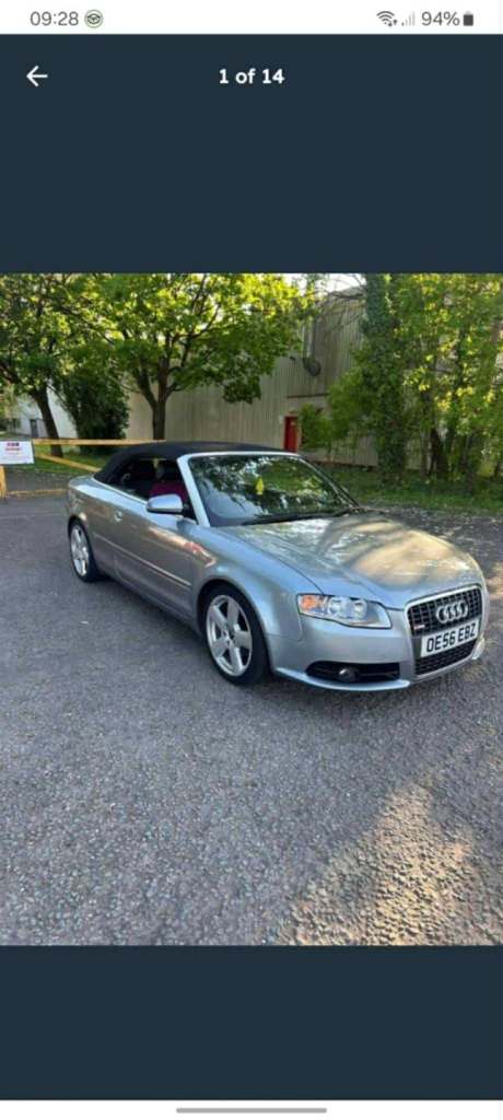 Audi, A4, Convertible, 2007, Manual, 1968 (cc), 2 doors