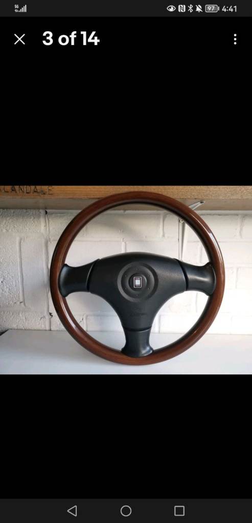 Mx5 Nardi Wooden steering wheel with airbag. 