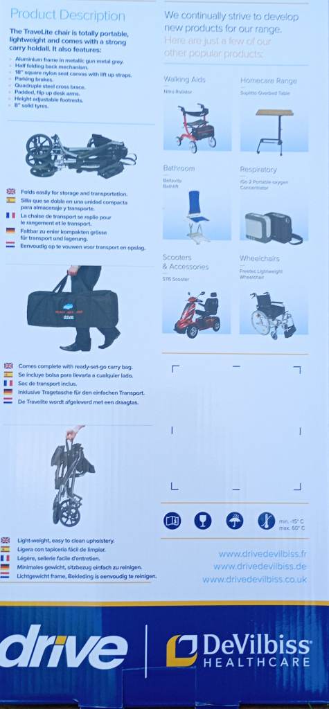 TraveLite Aluminium Wheelchair 