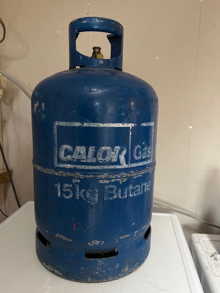 Empty 15 kg butane gas bottle 