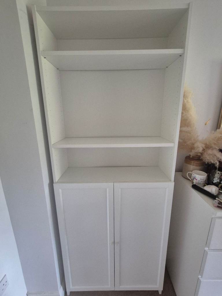 Ikea billy bookcase with doors, book shelves, cabinet