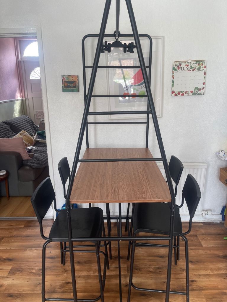 IKEA Haverud Sandsberg Bar Table and 4 Chairs - Good Condition
