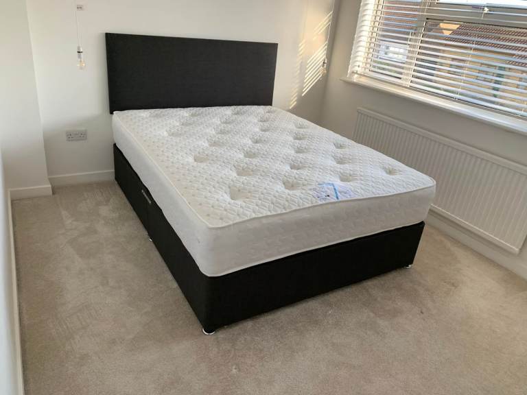 ACTION NOW ~ Divan 4FT Small Double Bed Base With Mattress & optional storage ~ SAME DAY DELIVERY