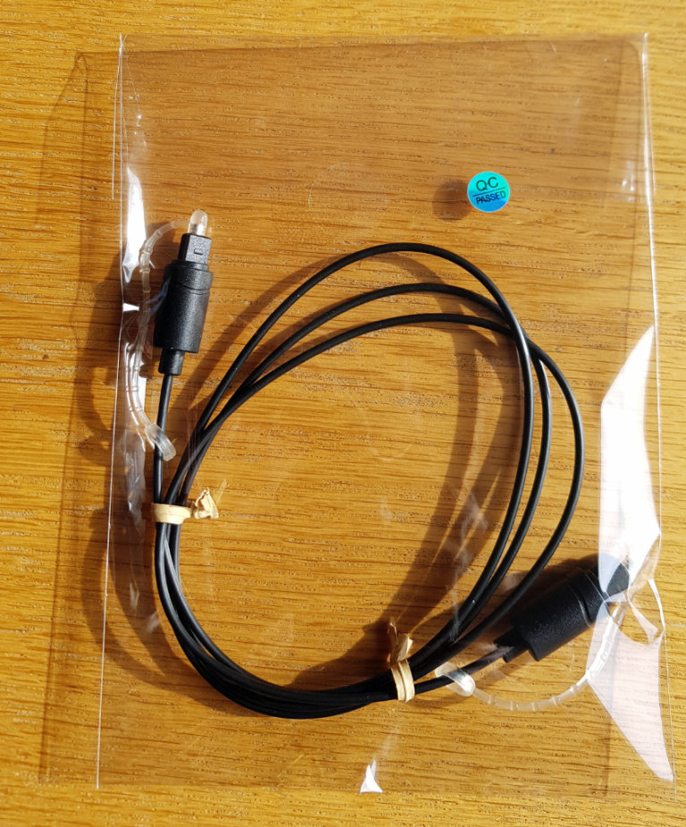 New, sealed Optical Cable to connect TV to the sound system (1 m.)