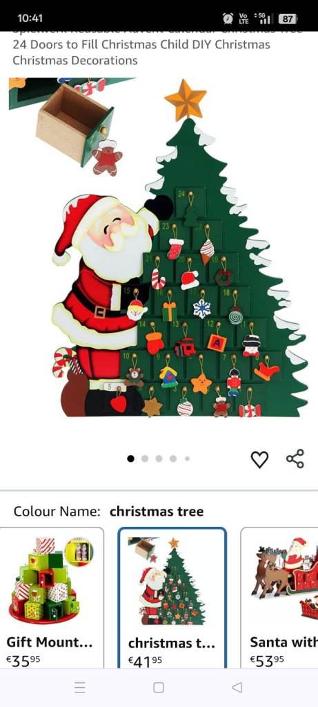 Lovely Christmas tree count down calendar 