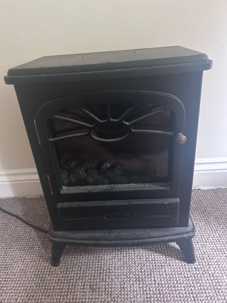 Black Solid Fuel Wood Burning Stove, Good Condition