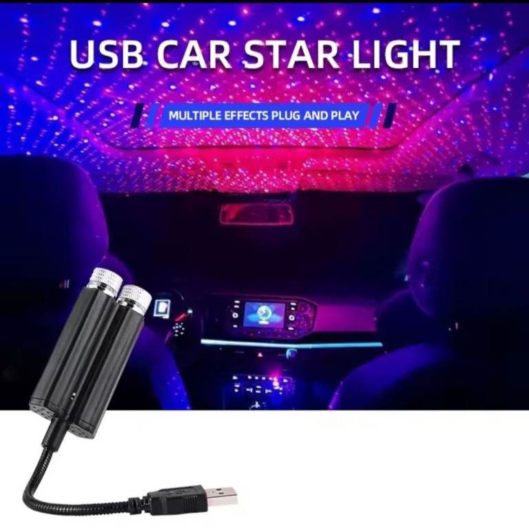 1pcs Car Interior Lights Roof Star Light USB LED Starry Atmosphere Projector