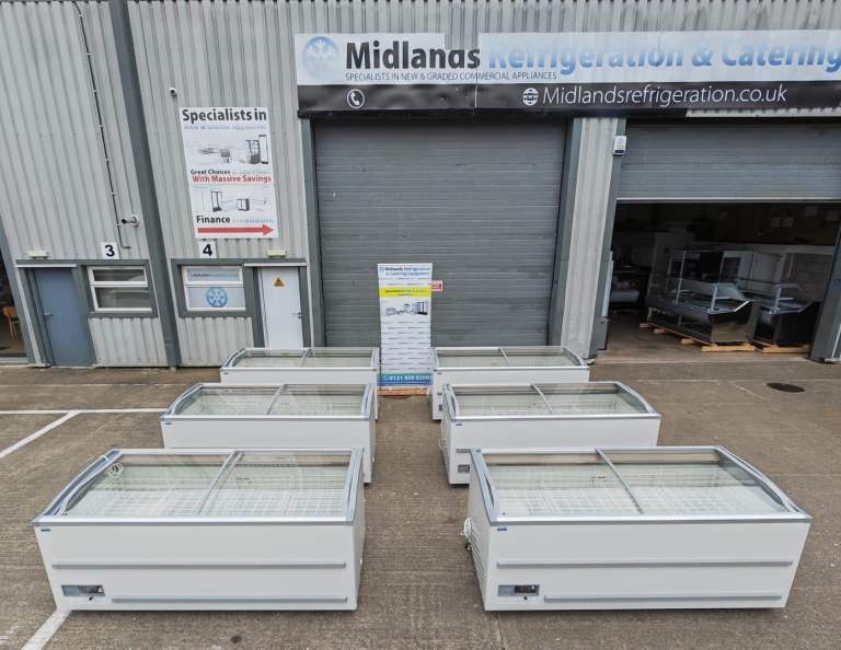 Large Supermarket Display Chest Freezer Commercial Refrigeration Commercial Fridges