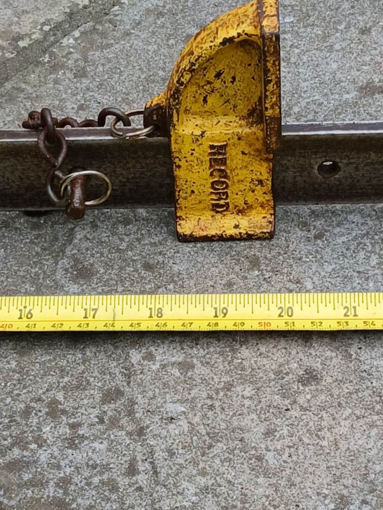 Two vintage  Record heavy duty steel sash cramps 48 inches 