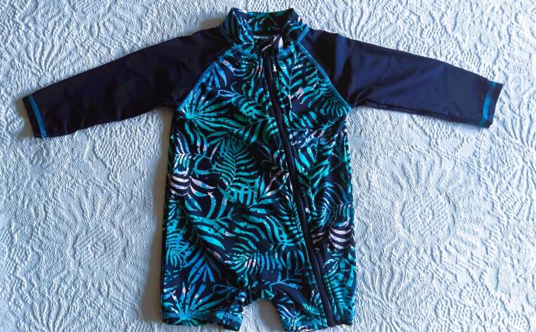 BABY BERRY Swim Suit Bathing Costume Wet Suit Multicoloured Unisex Side Zip Fern Design