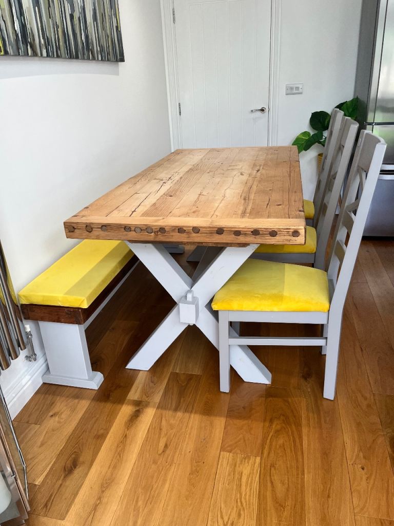 Solid Oak Table & Chairs
