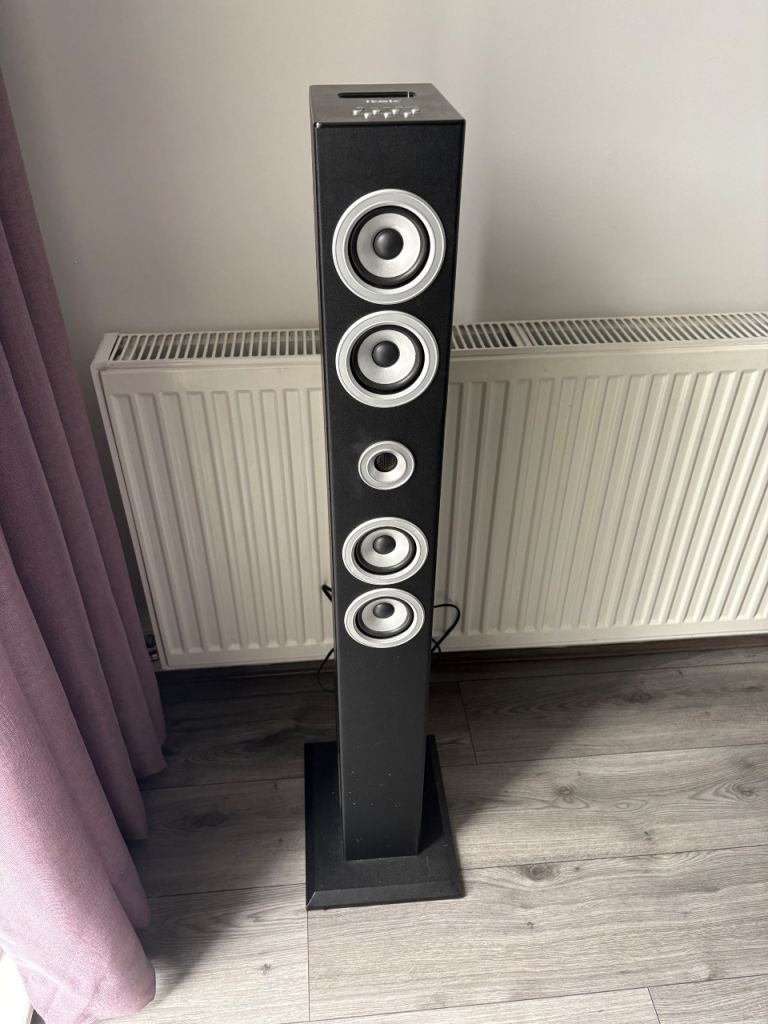 Itek Speaker Tower with iPod Dock – Black, Good Condition