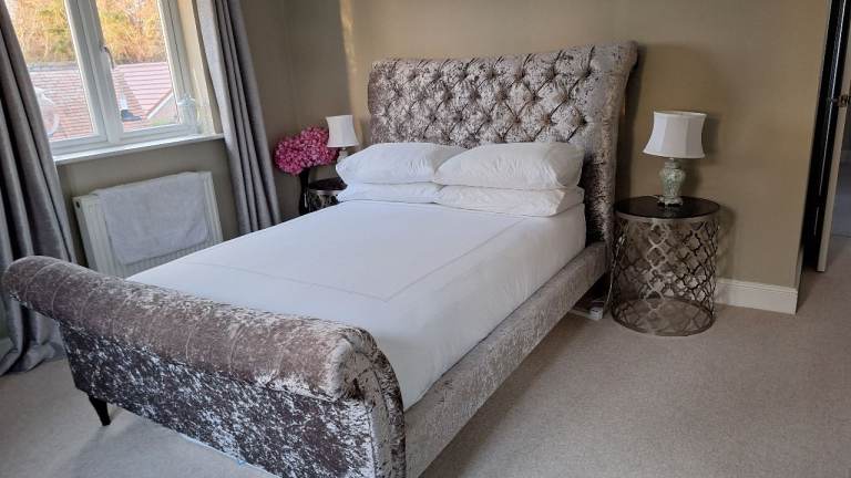 Amazing quality upholstered double bed from fishpools