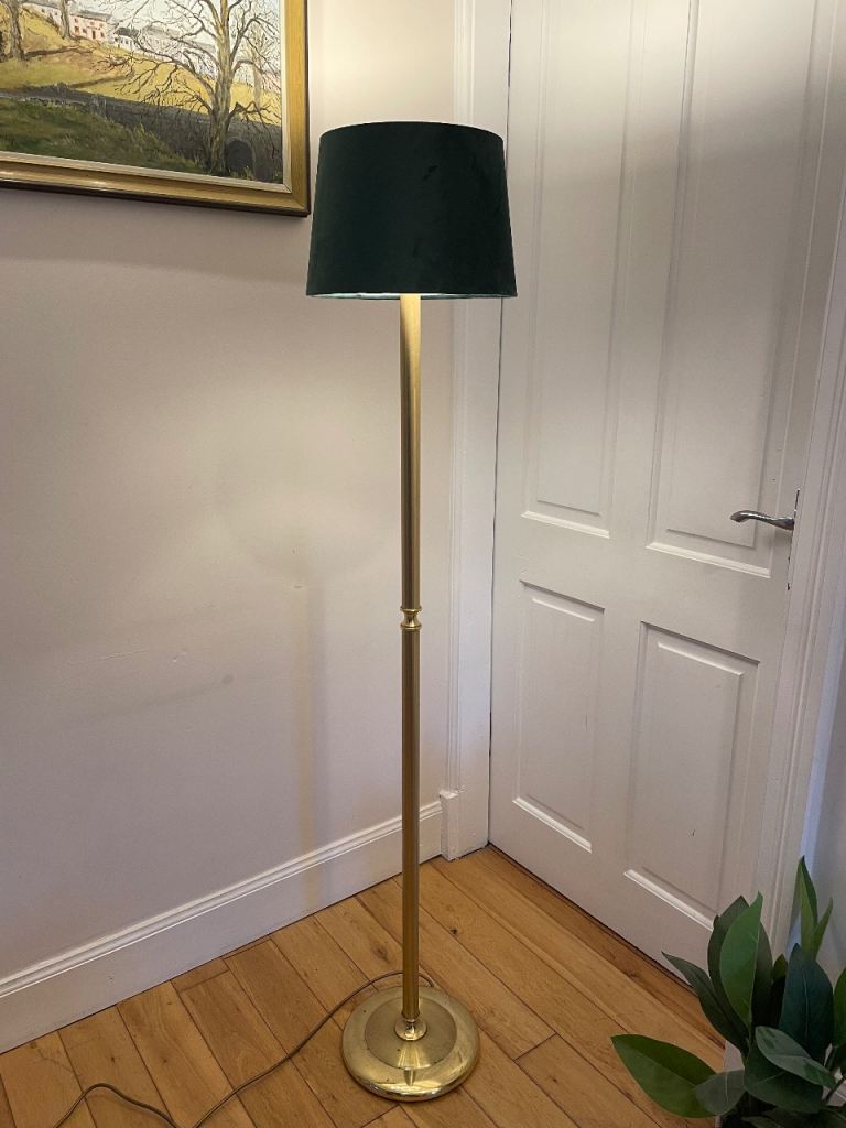 Vintage Brass Floor Lamp Standard Lamp