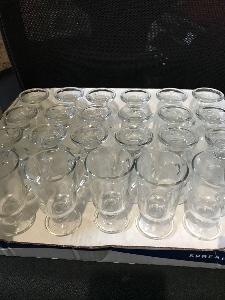 30/Vintage ARC France Custard Irish Coffee/Latte Mug Glasses