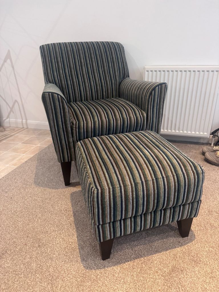 image for Accent chair and footstool