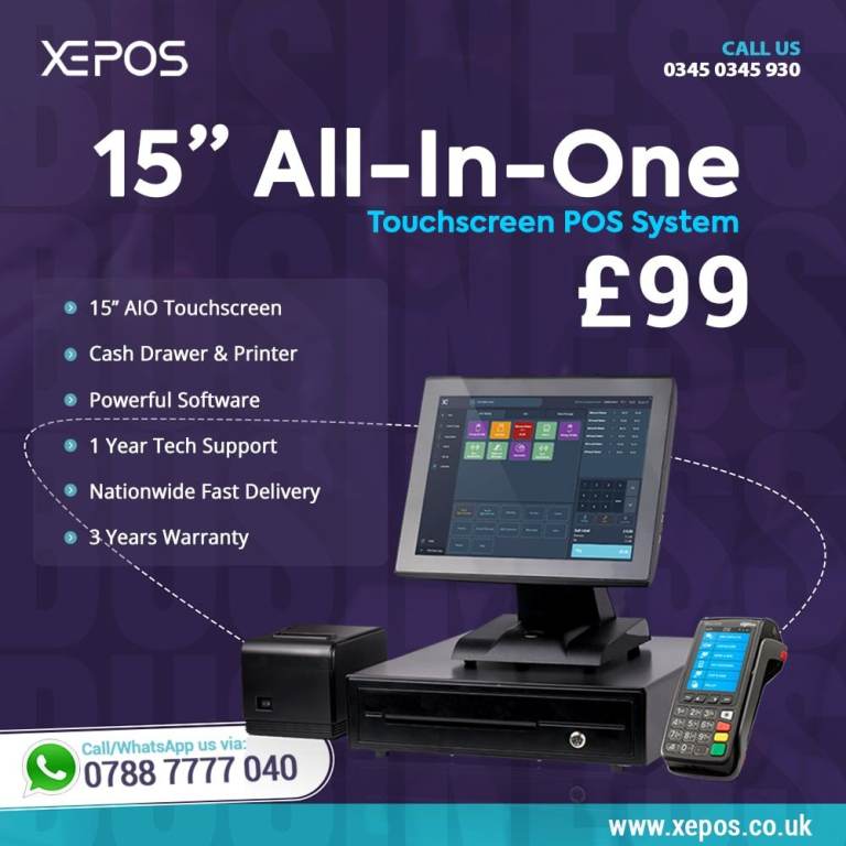  £99 BRAND NEW All in One XEPOS Salon System - EPOS Till Hair Nail Tanning Beauty Barber Hairdresser