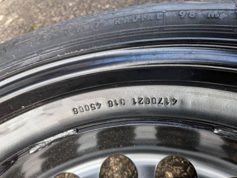 Vauxhall space saver wheel and tyre 