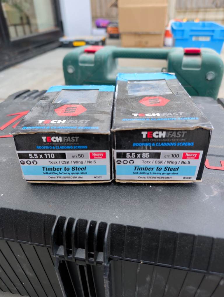 Tech fast timber to steel screws