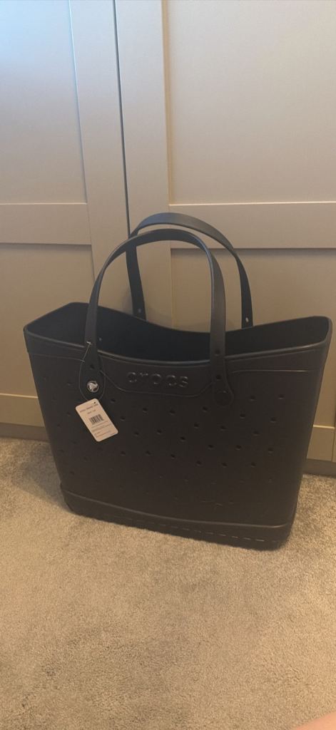 BNWT black Crocs Tote Bag 