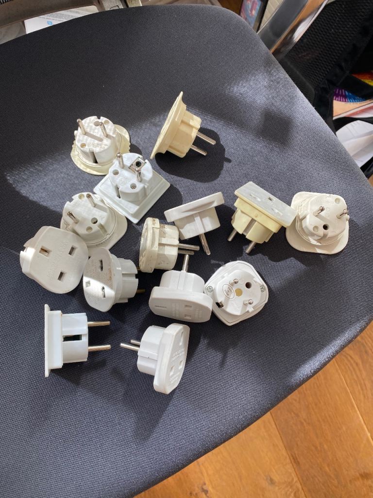14 UK to European 2 Pin Plug Adapters - Job Lot