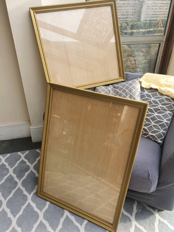 2 large gold painting or picture frames