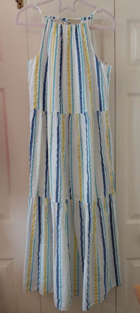Long striped summer dress