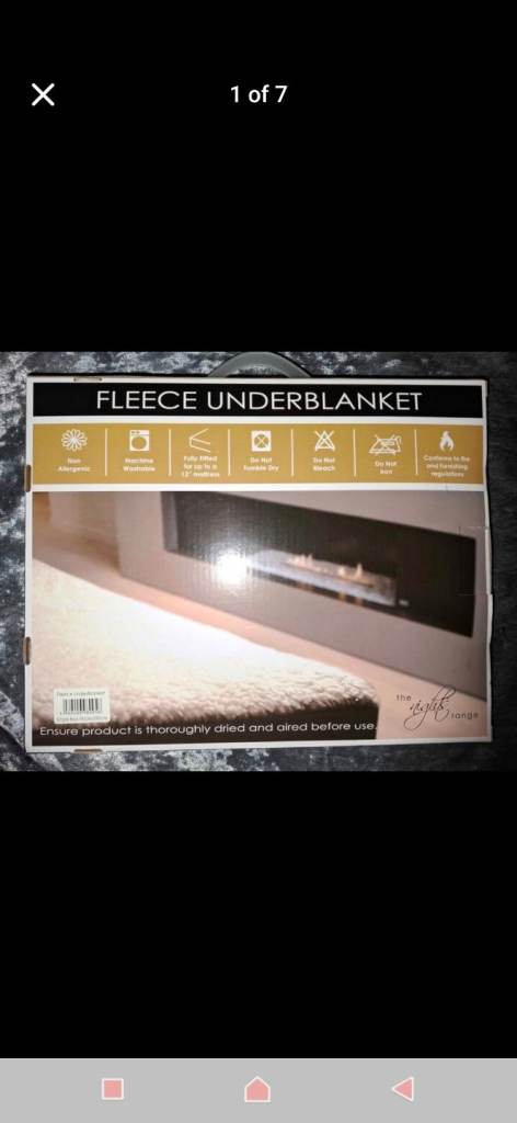 single fleece underblanket 90 x 190cm