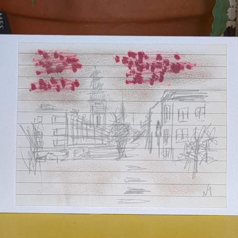 Hand drawn sketch 'The Street' #sketch #urban   