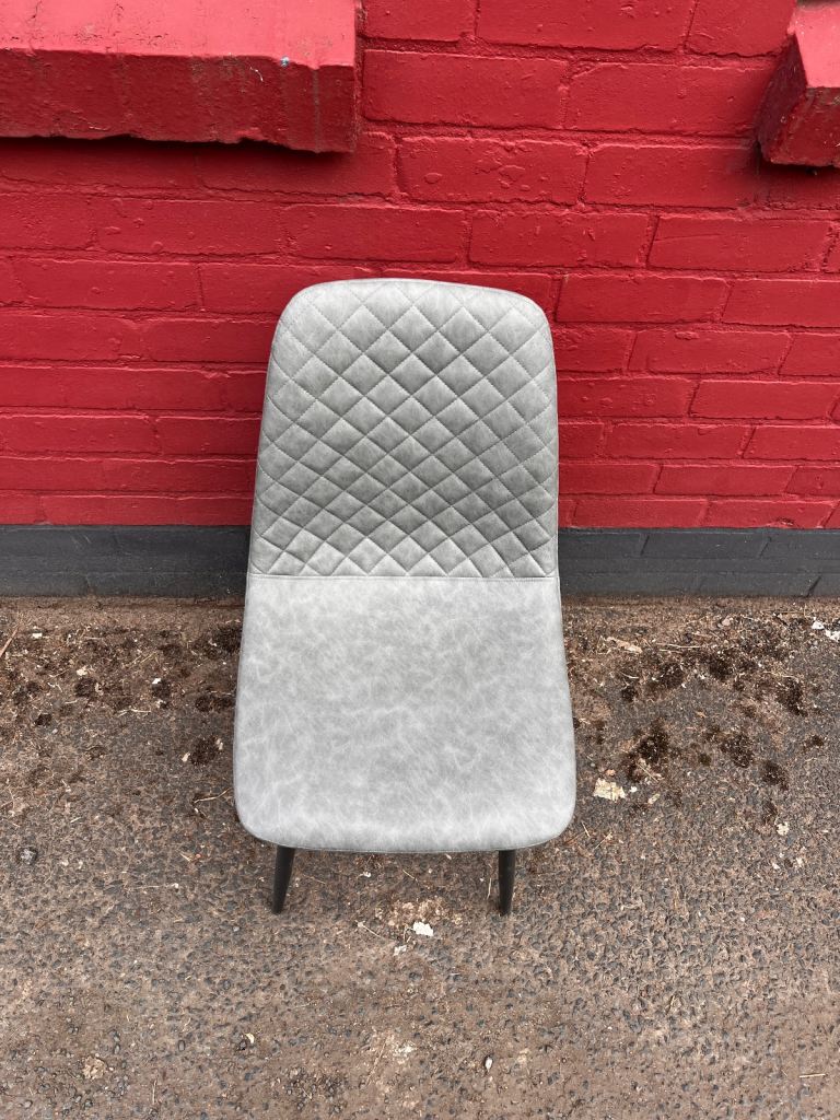 **BRAND NEW** dining cafe restaurant table chairs modern leather grey