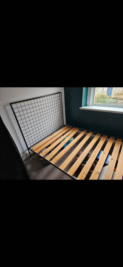 image for Metal double bed frame
