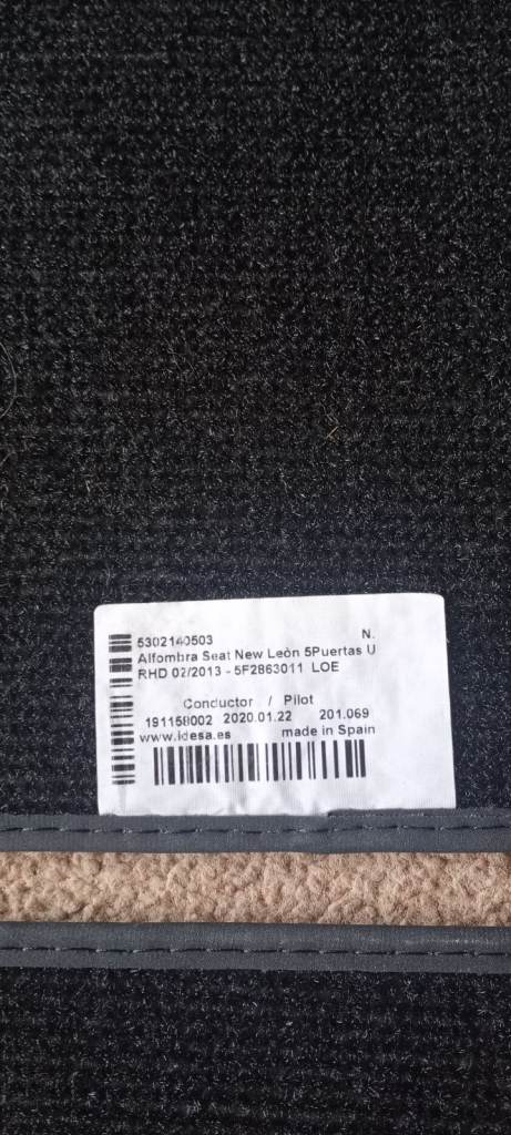 Car mats for mk3 seat leon