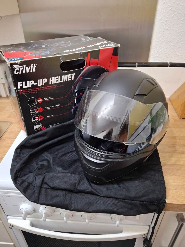 Crivit Flip-up Motorcycle Helmet - XL/61cm