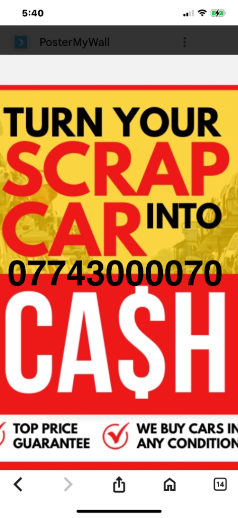 Huddersfield scrap vehicle buyer always 