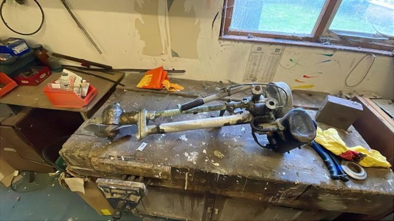 Vintage seagull out board motor